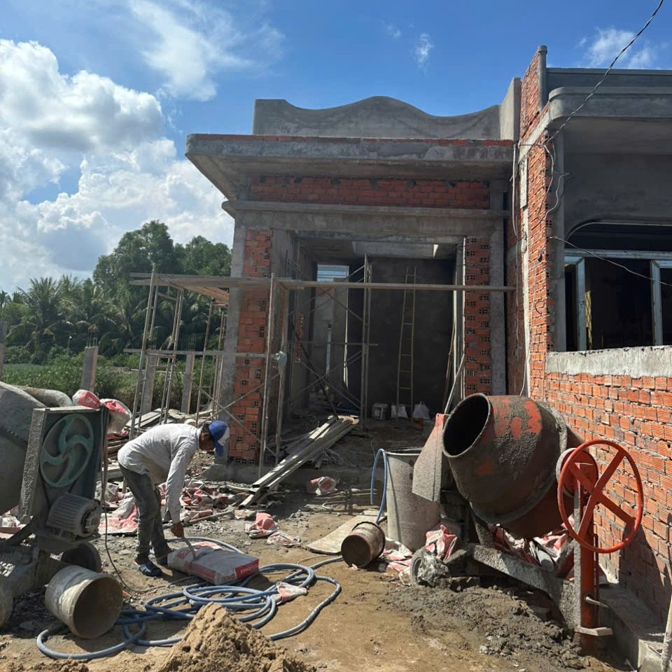 Cần Bán Nhà Đang Xây Dựng Mới – 289m² Full Thổ – Xã Long Trạch, Cần Đước, Long An